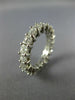 3.0CT DIAMOND 14K WHITE GOLD 3D PRINCESS ETERNITY WEDDING ANNIVERSARY RING 19900