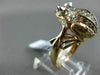 ESTATE LARGE 1.20CT DIAMOND & AAA RUBY 18KT ROSE GOLD 3D ETOILE HAPPY FROG RING