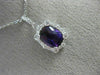 ESTATE 1.91CT DIAMOND & AAA CUSHION CUT AMETHYST 14KT WHITE GOLD 3D HALO PENDANT
