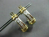 ESTATE .65CT DIAMOND PRINCESS 14K W &Y GOLD UMBRELLA HANGING EARRINGS 22mm #6165