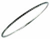 1.60CT AAA SAPPHIRE 14KT WHITE GOLD 3D ETERNITY 2mm BANGLE BRACELET