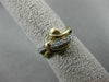 ESTATE .20CT DIAMOND 14KT WHITE & YELLOW GOLD OPEN HEART LOVE KNOT RING #17684