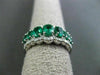 ESTATE 1.84CT DIAMOND & EMERALD 18KT WHITE GOLD 3D HALO WEDDING ANNIVERSARY RING
