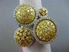 EXTRA LARGE 2.99CT WHITE & FANCY YELLOW DIAMOND 18KT TWO TONE GOLD COCKTAIL RING