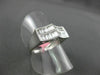 ESTATE WIDE .87CT DIAMOND 18KT WHITE GOLD 3D TWO ROW MILGRAIN ANNIVERSARY RING
