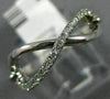 ESTATE .12CT ROUND DIAMOND 14KT WHITE GOLD 3D INFINITY FRIENDSHIP OPEN LOVE RING