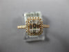 ESTATE .50CT DIAMOND 18KT ROSE GOLD ROUND & BAGUETTE CLUSTER HALO PROMISE RING