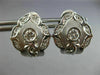 ANTIQUE .24CT DIAMOND 18KT WHITE GOLD CLASSIC FILIGREE CLIP ON EARRINGS #20450