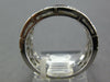 ESTATE WIDE 1.36CT MULTI COLOR DIAMOND 14KT WHITE GOLD 3D HEXAGON RING