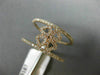 ESTATE WIDE .38CT DIAMOND 14KT ROSE GOLD 3D FOUR CLOVER FLOWER HEART LOVE RING