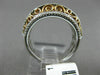 ESTATE WIDE 1.14CT DIAMOND 18KT WHITE & ROSE GOLD SEMI ETERNITY ANNIVERSARY RING