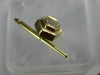 ESTATE LARGE 2.0CT DIAMOND 14K YELLOW 3D HEXAGON MENS CUFFLINKS & SHIRT STUD SET