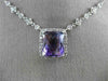 LARGE 7.10CT DIAMOND & AAA AMETHYST 14K WHITE GOLD FILIGREE BY THE YARD NECKLACE