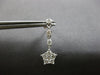 ESTATE 1.0CT DIAMOND 14K WHITE GOLD 3D CLASSIC STAR BY THE YARD HANGING EARRINGS