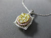 ESTATE .85CT MULTI COLOR DIAMOND 14KT TRI COLOR GOLD 3D CLUSTER OVAL PENDANT