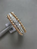 ESTATE .53CT DIAMOND 14KT WHITE & ROSE GOLD 3D MULTI ROW CRISS CROSS LOVE RING