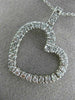 ESTATE .73CT DIAMOND 14KT WHITE GOLD CLASSIC OPEN HEART FLOATING PENDANT #18392