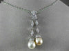ESTATE .75CT DIAMOND & AAA SOUTH SEA PEARL 14KT WHITE GOLD LARIAT PENDANT #22110