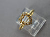 ESTATE .10CT DIAMOND 14KT YELLOW GOLD 3D CLASSIC OPEN HEART LOVE FUN RING #27893