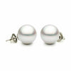 ESTATE AAA 10MM SOUTH SEA PEARL 14KT WHITE GOLD CLASSIC SOLITAIRE STUD EARRINGS