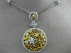 LARGE 4.33CT WHITE & YELLOW DIAMOND 18K TWO TONE GOLD ROUND BY THE YARD NECKLACE