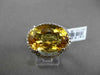 ESTATE MASSIVE 11.97CT DIAMOND & EXTRA FACET YELLOW TOPAZ 14K WHITE GOLD 3D RING
