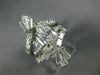 ANTIQUE LARGE 3.34CT DIAMOND PLATINUM INSERT WEDDING ENGAGEMENT RING SET #847