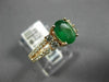 ESTATE 1.75CT DIAMOND & AAA OVAL CUT EMERALD 14KT ROSE GOLD 3D ENGAGEMENT RING