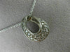ESTATE .27CT ROUND CUT DIAMOND 14KT WHITE GOLD 3D TEAR DROP FUN FLOATING PENDANT