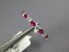.61CT DIAMOND & RUBY 18KT WHITE GOLD SHARE PRONG SEMI ETERNITY ANNIVERSARY RING