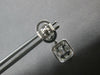 .86CT DIAMOND 18KT WHITE GOLD 3D ROUND & BAGUETTE DOUBLE SQUARE HANGING EARRINGS