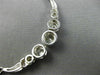 ESTATE .77CT DIAMOND 14K WHITE GOLD 3D CLASSIC 5 STONE GRADUATING BEZEL NECKLACE