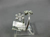 ESTATE WIDE .22CT DIAMOND 14K WHITE GOLD 3D CRISS CROSS SNOW FLAKE STAR FUN RING