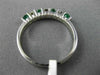 ESTATE .62CT DIAMOND & AAA EMERALD 14KT WHITE GOLD 3D 7 STONE ANNIVERSARY RING