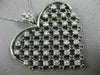 ESTATE LARGE 1.10CT DIAMOND 14K WHITE GOLD HANDCRAFTED ETOILE HEART LOVE PENDANT