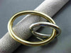 ESTATE LARGE 14KT WHITE & YELLOW GOLD OVAL ABSTRACT BROOCH PIN BEAUTIFUL! #22513