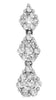 ESTATE 1.0CT DIAMOND 14KT WHITE GOLD 3D FLOWER JOURNEY FLOATING PENDANT