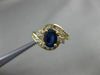 ESTATE 1.35CT DIAMOND & AAA SAPPHIRE 14KT YELLOW GOLD ENGAGEMENT RING #9792