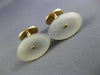 ANTIQUE AAA MOTHER OF PEARL 14K YELLOW GOLD CLASSIC HANDCRAFTED CUFF LINK #26424