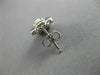 ESTATE .65CT DIAMOND 14K WHITE GOLD 3D CLASSIC PAVE HEART FLOWER EARRINGS #16559