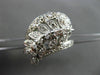 ANTIQUE WIDE .60CT OLD MINE DIAMOND 14K WHITE GOLD FILIGREE LEAF FUN RING #21792