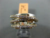 ESTATE WIDE 1.0CT PINK DIAMOND 18KT WHITE & ROSE GOLD MULTI ROW CRISS CROSS RING
