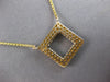 ESTATE LONG 2.01CT DIAMOND 14K YELLOW GOLD 3D OPEN SQUARE LOVE KNOT FUN NECKLACE