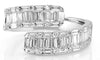 WIDE 1.28CT DIAMOND 18KT WHITE GOLD 3D ROUND & BAGUETTE CRISS CROSS SNAKE RING