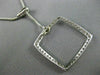 ESTATE 1.09CT DIAMOND 14KT WHITE GOLD 3D OPEN SQUARE LARIAT NECKLACE 16.5" #6600
