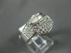 ESTATE WIDE .75T ROUND DIAMOND 14KT WHITE GOLD CLASSIC MULTI ROW SWIRL FUN RING