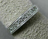 ESTATE .25CT DIAMOND 14K WHITE GOLD 3D CLASSIC 9 STONE MILGRAIN ANNIVERSARY RING