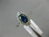 ESTATE .85CT DIAMOND & AAA MARQUISE SAPPHIRE 14K WHITE GOLD HALO ENGAGEMENT RING