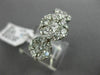 ESTATE LARGE 2.01CT DIAMOND 18K WHITE GOLD CLUSTER PAST PRESENT FUTURE LOVE RING
