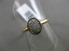 ESTATE WIDE .15CT ROUND DIAMOND 14KT ROSE GOLD 3D OVAL PAVE CLASSIC RING FG VSSI